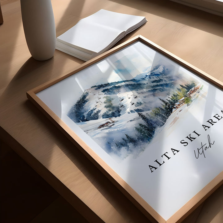 Alta Ski Area Wall Art - Utah Print