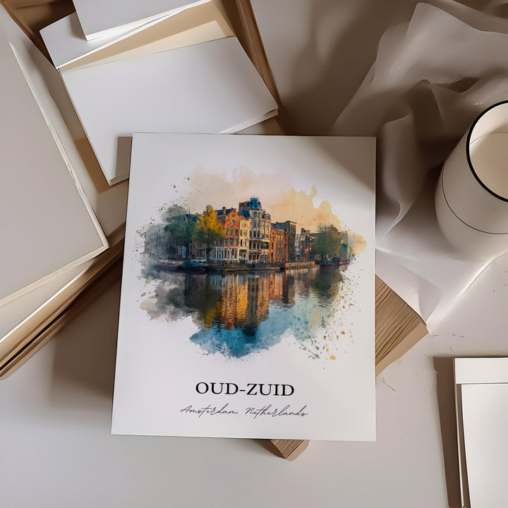 Oud-Zuid, Amsterdam – Watercolor Art Print