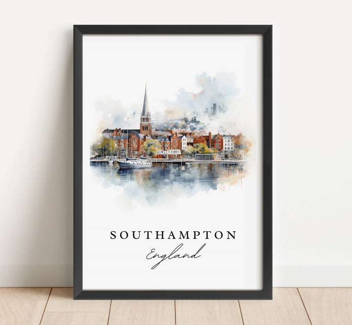 Southampton England wall art - England, Southampton poster, Southampton Wedding gift, Birthday present, Custom Text, Personalized Gift