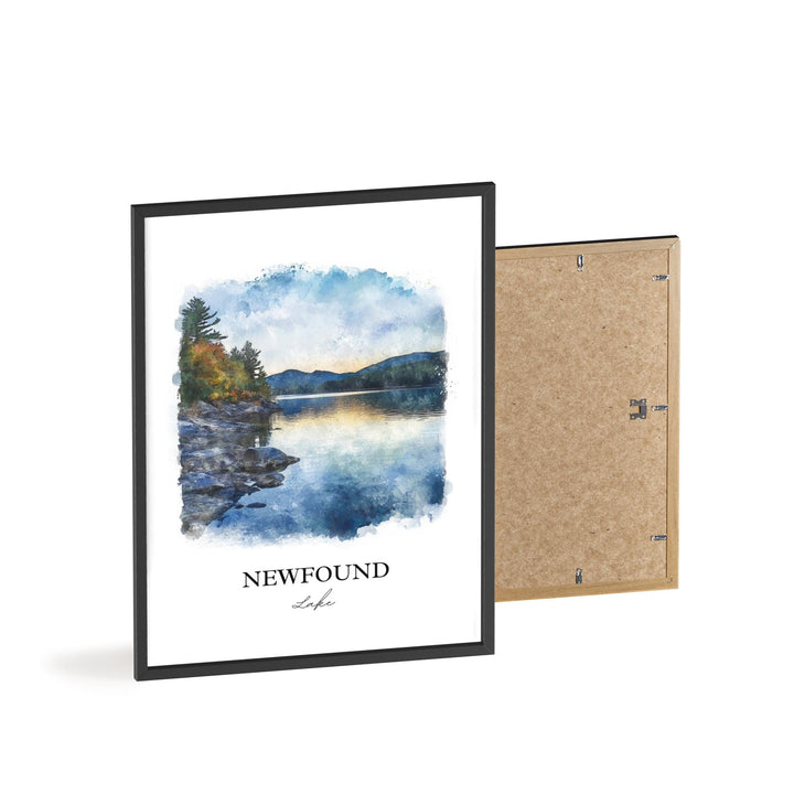 Newfound Lake Wall Art, Grafton County, Print, NH Watercolor Art, Newfound Lake Gift, Travel Print, Travel Poster, Housewarming Gift