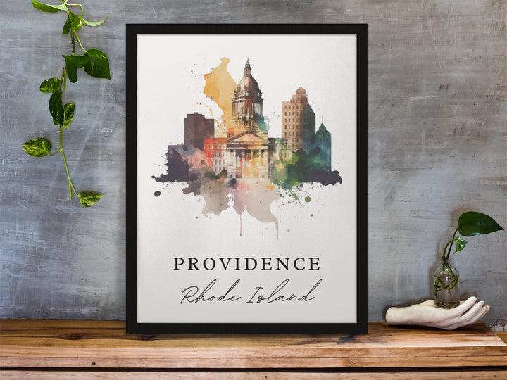 Providence RI wall art - Rhode Island, Providence poster, Rhode Island Wedding gift, Birthday present, Custom Text, Personalised Gift