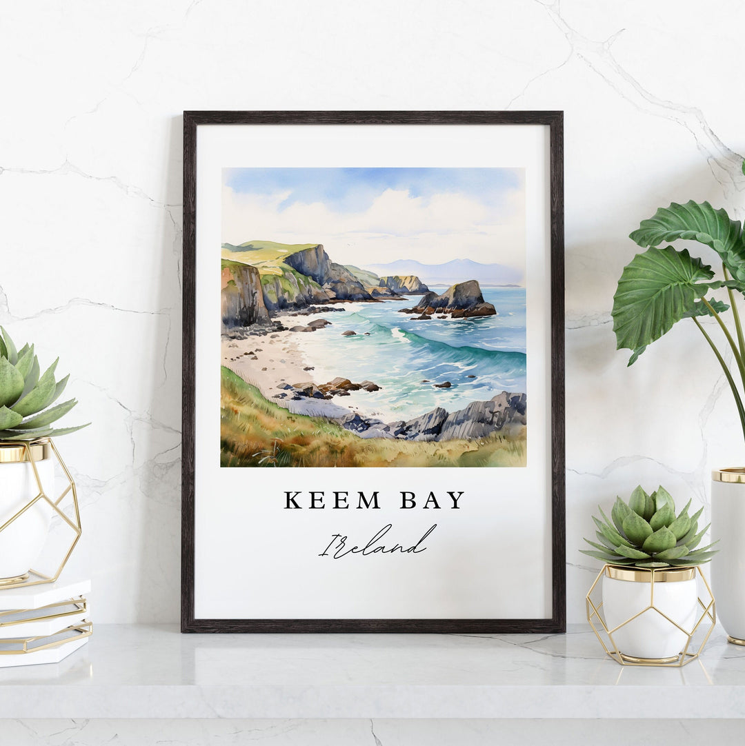 Keem Bay Ireland wall art - Ireland, Keem Bay poster print, Keem Bay Wedding gift, Birthday present, Custom Text, Perfect Gift