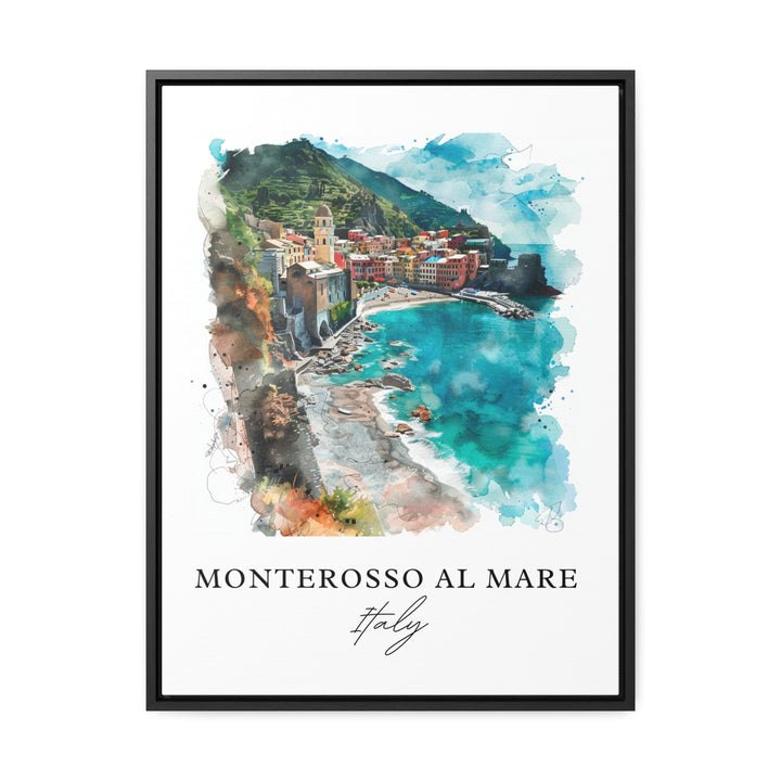 Monterosso al Mare Art, La Spezia Print, Cinque Terre Watercolor, Northern Italy Gift,