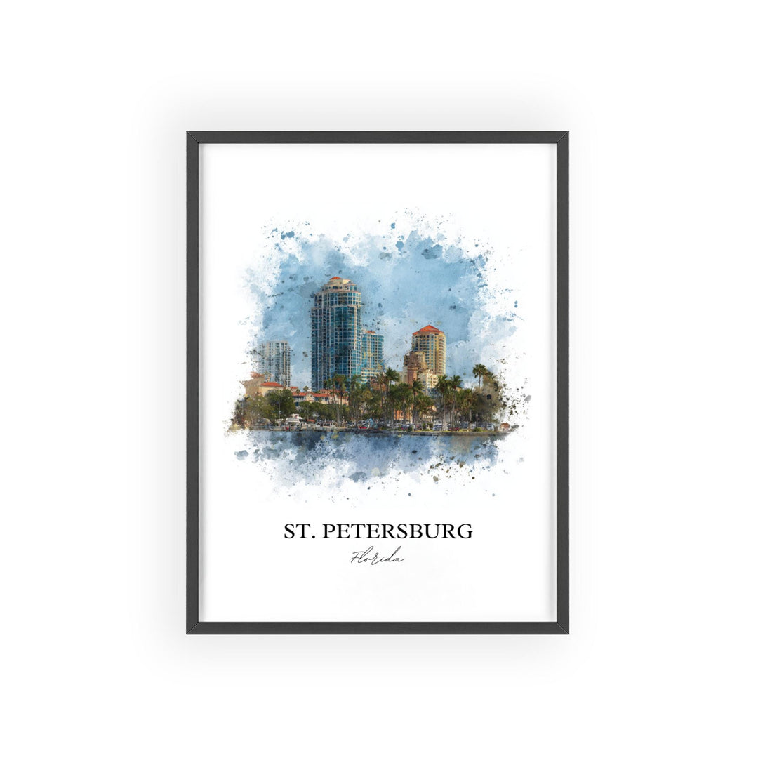 St Petersburg, Florida – Watercolor Art Print