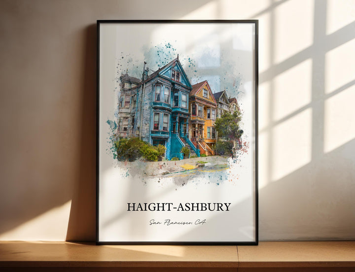 Haight-Ashbury, California – Watercolor Art Print
