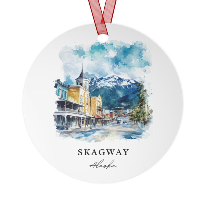 Skagway Ornament: Unique Skagway Alaska Souvenir, Skagway Xmas Decor, and Authentic Alaskan Gift