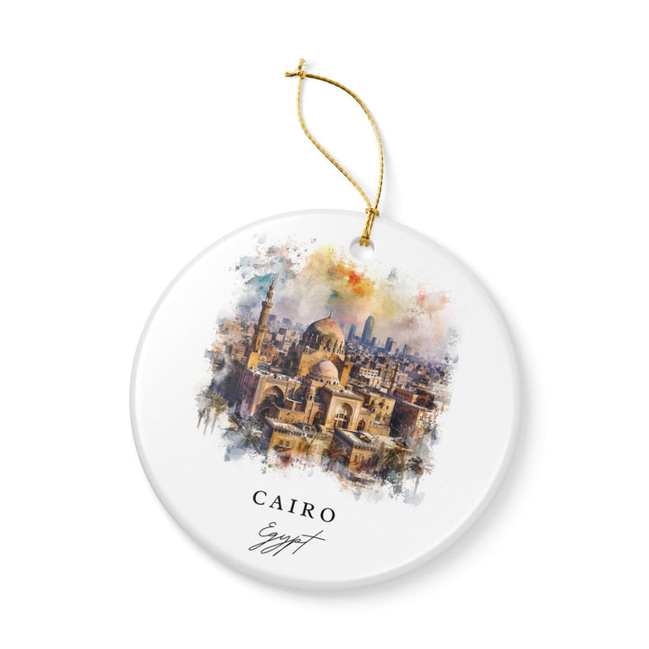 Cairo Egypt Ornament: Unique Cairo Egypt Souvenir, Egypt Xmas Decor, and Authentic Egypt Gift