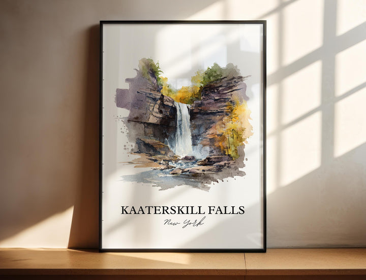 Kaaterskill Falls Wall Art, Catskills Print, New York Watercolor Art, Palenville NY Gift, Travel Print, Travel Poster, Housewarming Gift