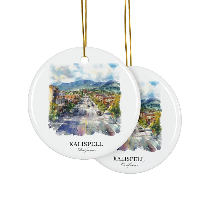 Kalispell Montana Ornament: Unique Kalispell Souvenir, Kalispell Xmas Decor, and Authentic Kalispell MT Gift