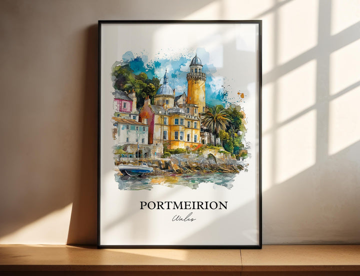 Portmeirion, North Wales – Watercolor Art Print