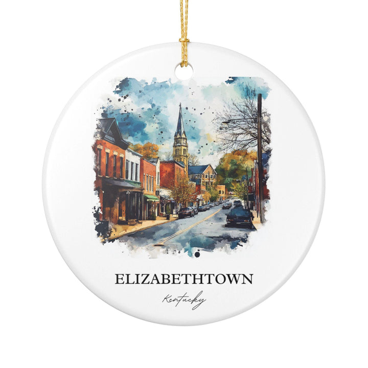 Elizabethtown KY Ornament: Unique Elizabethtown Souvenir, Elizabethtown KY Xmas Decor, and Authentic Kentucky Gift