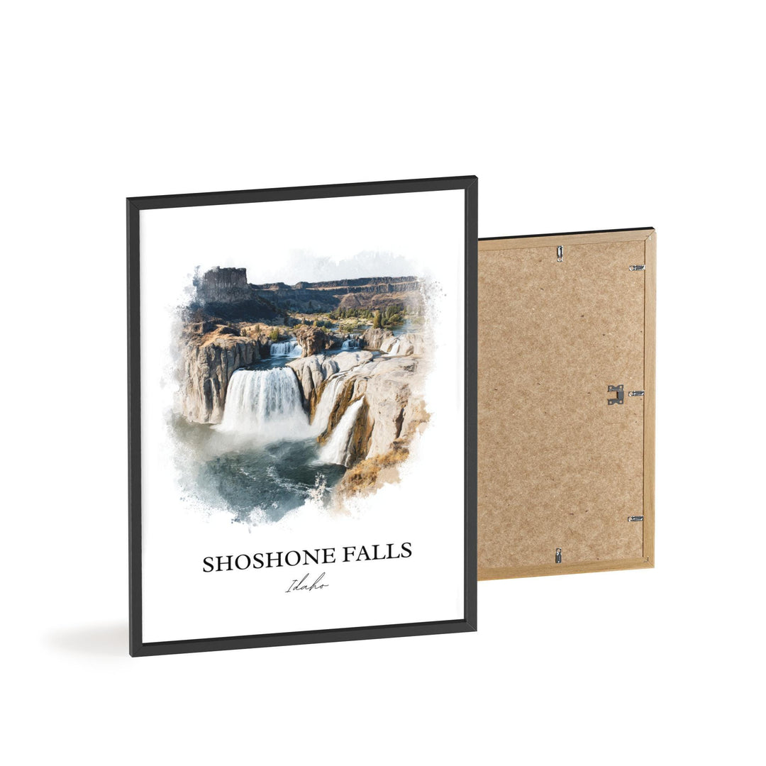 Shoshone Falls Wall Art, Shoshone Falls Print, Idaho Watercolor Art, Shoshone Falls Gift, Travel Print, Travel Poster, Housewarming Gift
