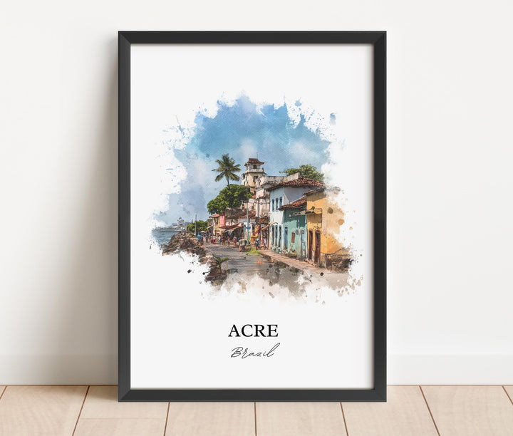 Acre Brazil Wall Art, Acre Brazil Print, Acre Brazil Watercolor Art, Brazil Gift, Brazil Travel Print, Travel Poster, Housewarming Gift
