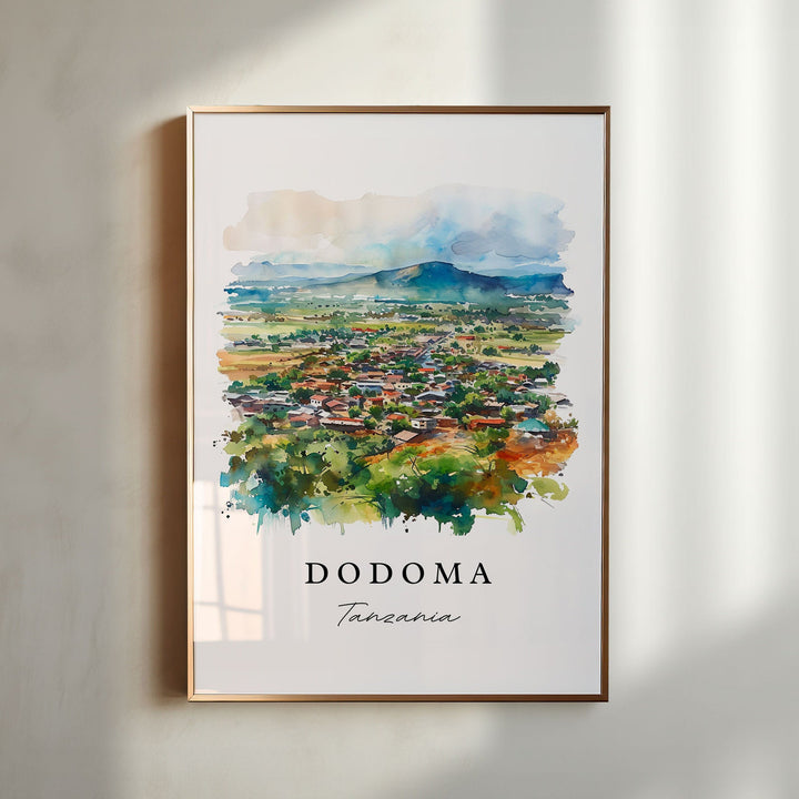 Dodoma Tanzania wall art - Tanzania, Dodoma print, Dodoma Wedding gift, Birthday present, Custom Text, Perfect Gift