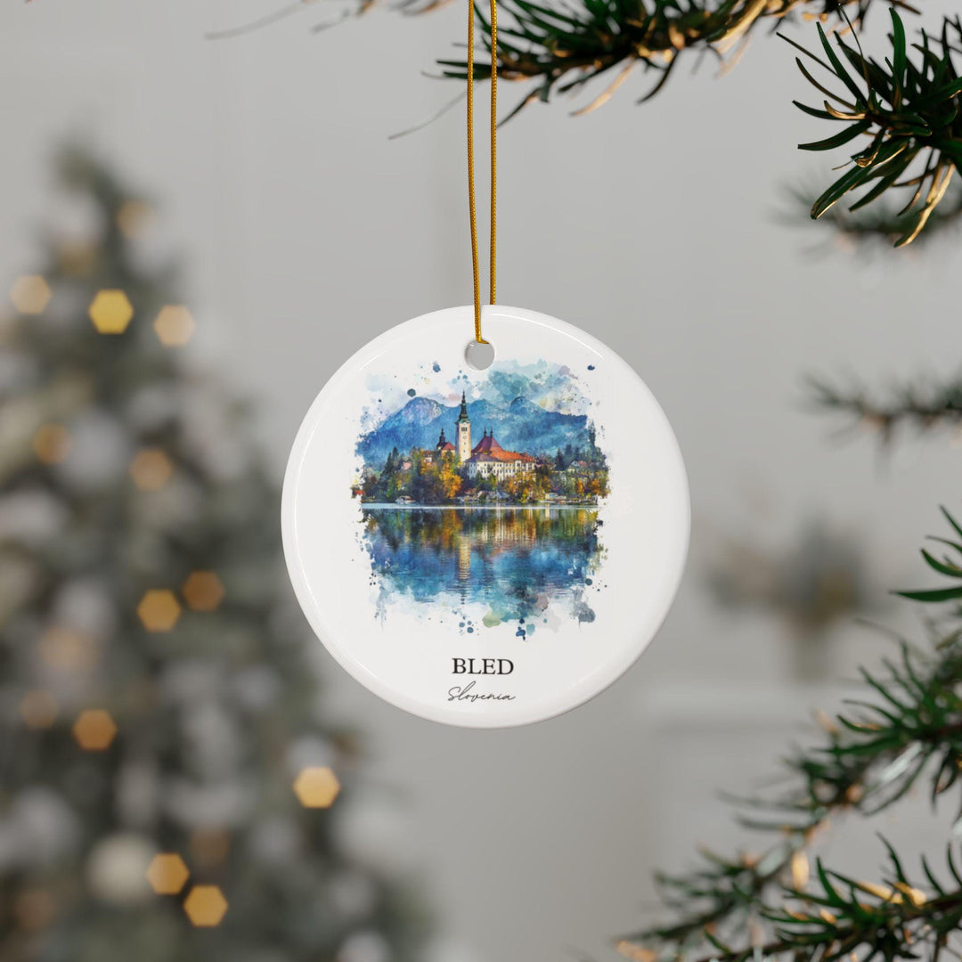Bled Slovenia Ornament: Unique Bled Slovenia Souvenir, Slovenia Xmas Decor, and Authentic Lake Bled Gift