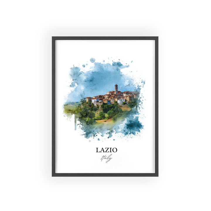 Lazio Italy Wall Art, Lazio Italy Print, Lazio Watercolor Art, Italy Gift, Lazio Italy Travel Print, Travel Poster, Housewarming Gift
