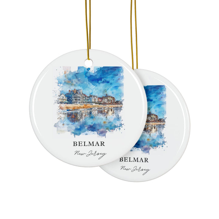 Belmar NJ Ornament: Unique Belmar Souvenir, Belmar Xmas Decor, and Authentic Belmar New Jersey Gift