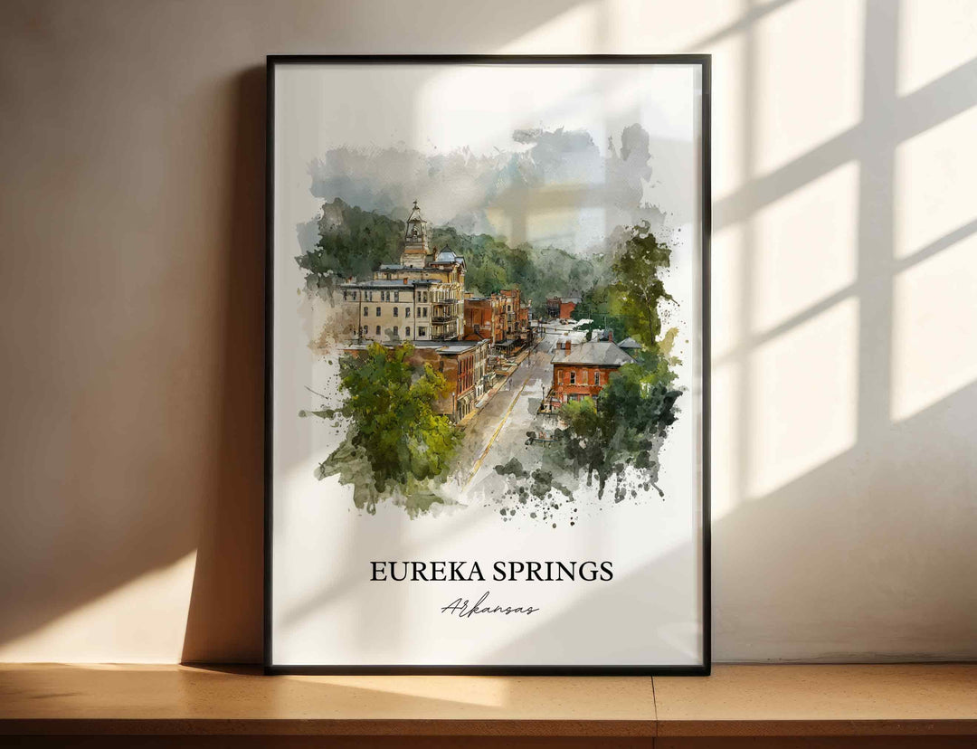 Eureka Springs, Arkansas – Watercolor Art Print