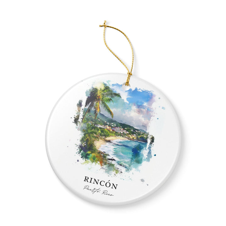 Rincón Puerto Rico Ornament: Unique Rincón Souvenir, Rincón Xmas Decor, and Authentic Puerto Rico Gift