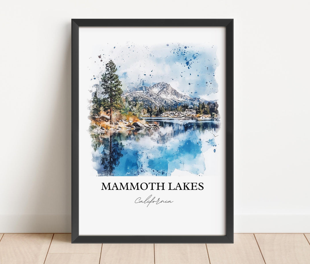Mammoth Lakes Art, June Mountain Print, Sierra Nevada Watercolor Art, Mammoth Lakes Gift, Travel Print, Travel Poster, Housewarming Gift