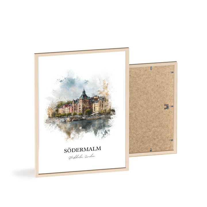 Södermalm, Sweden – Watercolor Art Print