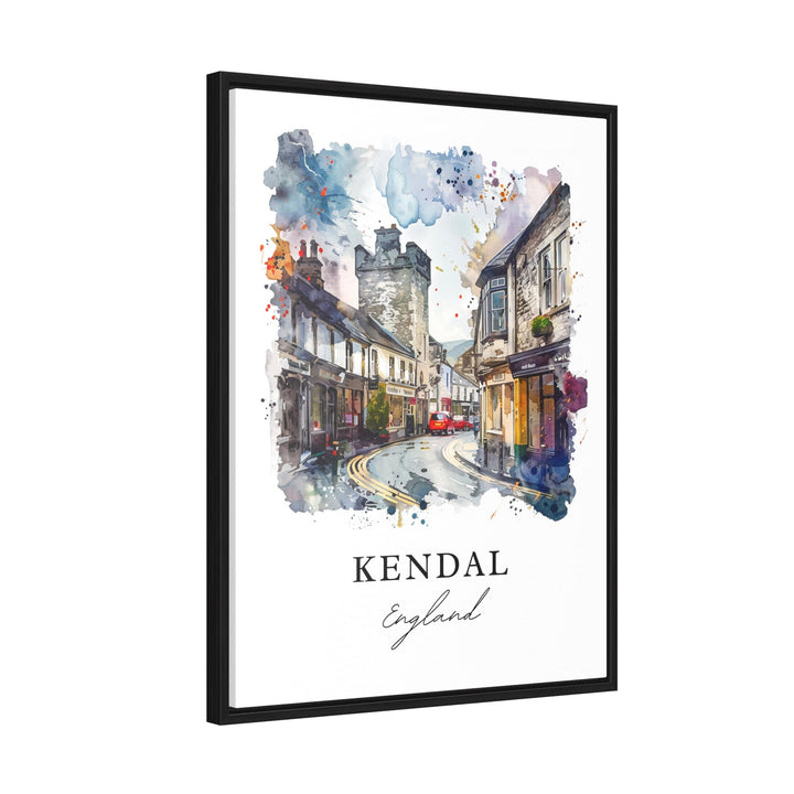 Kendal England Wall Art, Kendal Print, Kendal UK Watercolor Art, Cumbria England Gift,