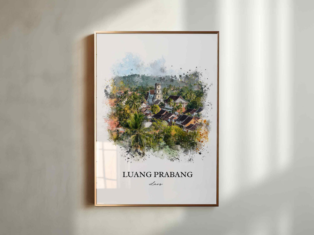 Luang Prabang, Laos – Watercolor Art Print