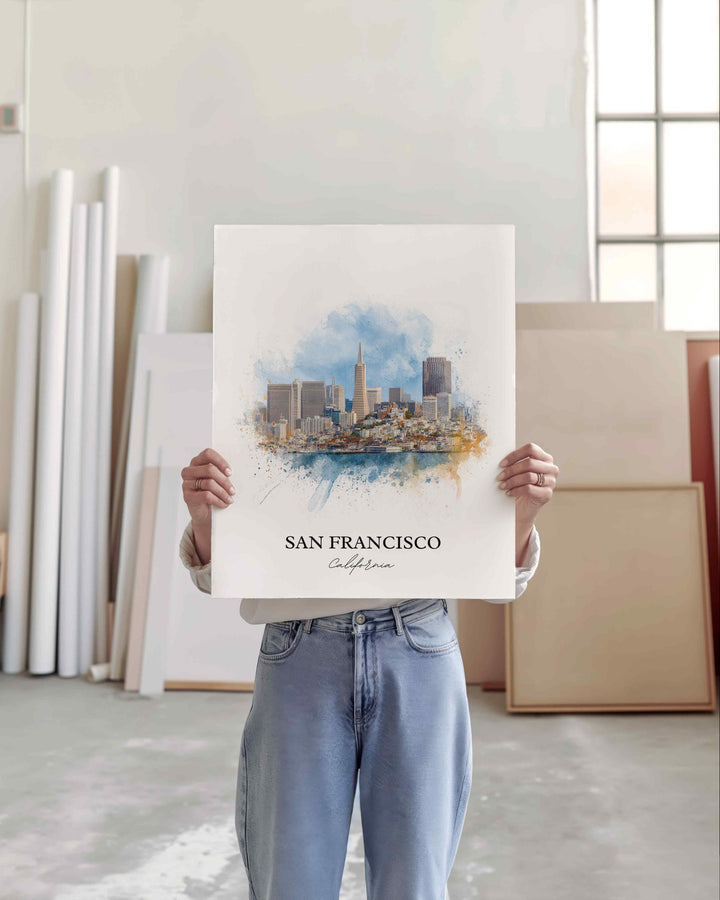 San Francisco, California – Watercolor Art Print