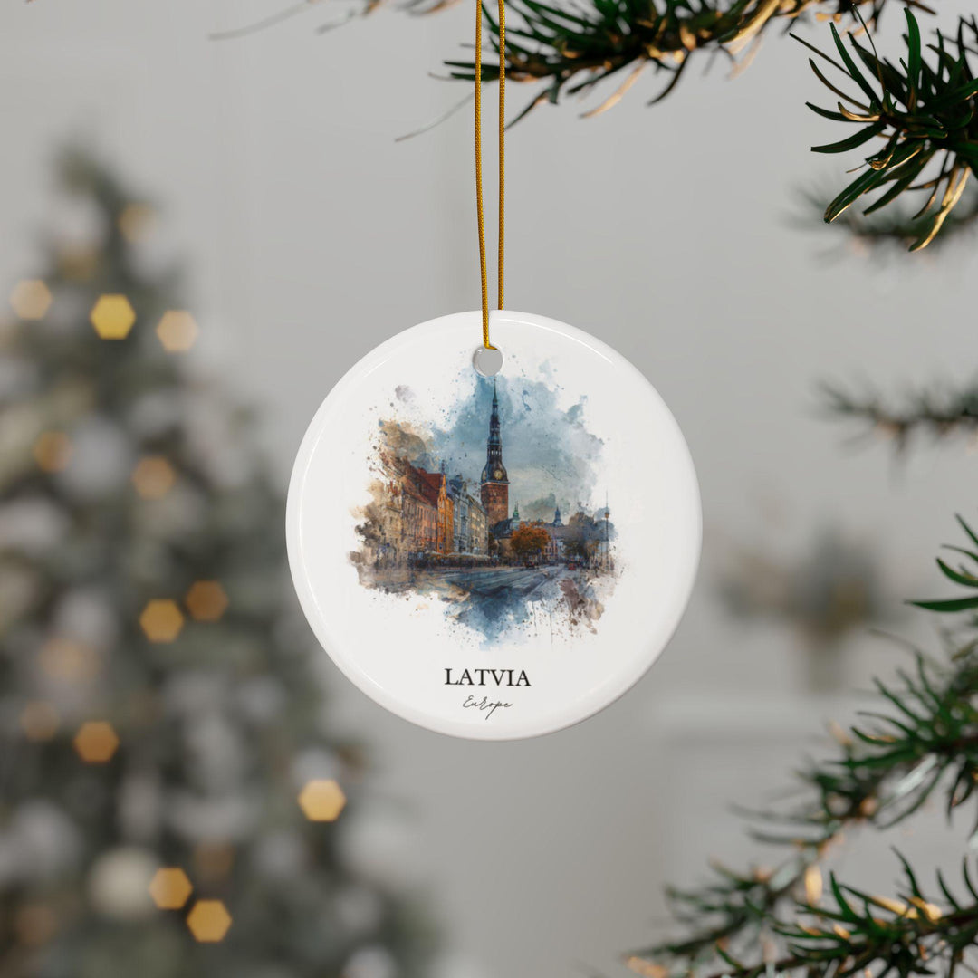 Latvia Ornament: Unique Latvia Souvenir, Latvia Xmas Decor, and Authentic Latvia Country Gift