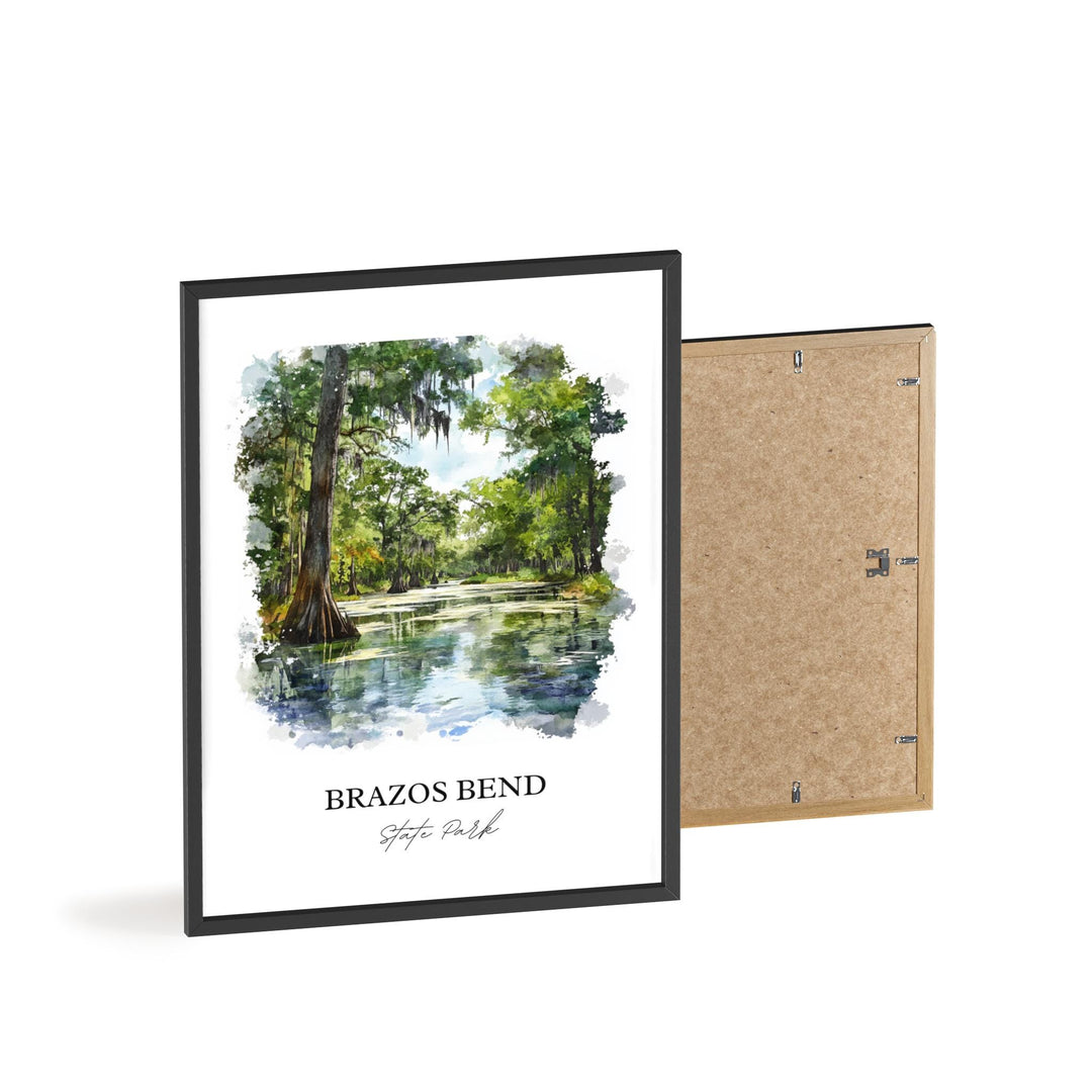 Brazos Bend State Park Art, Fort Bend County TX Print, Texas Artwork, Brazos Bend Gift, Travel Print, Travel Poster, Housewarming Gift