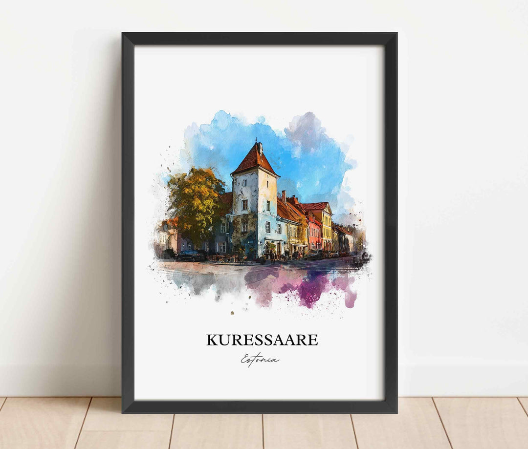 Kuressaare, Estonia – Watercolor Art Print