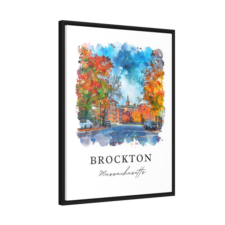 Brockton MA Wall Art, Brockton Print, Brockton Watercolor Art, Plymouth County MA Gift, Travel Poster, Housewarming Gift