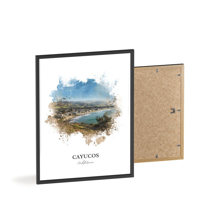 Cayucos, California – Watercolor Art Print