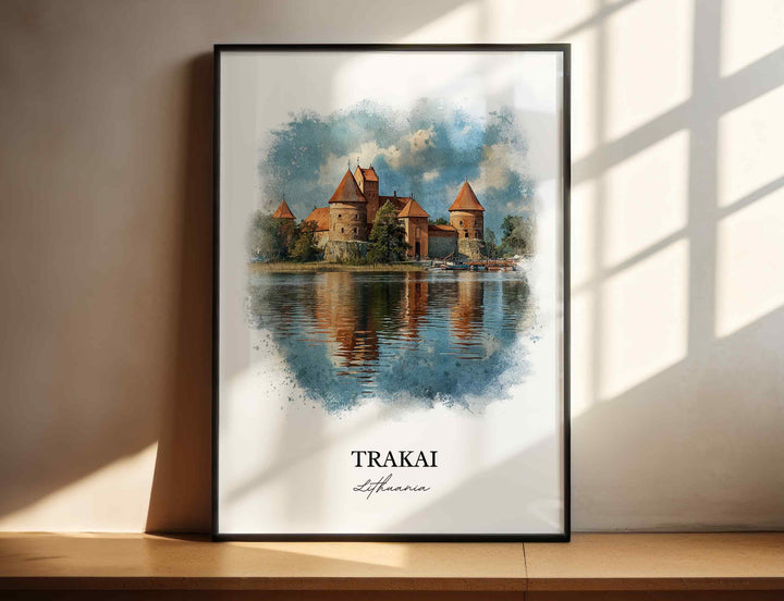 Trakai, Lithuania – Watercolor Art Print