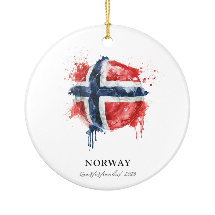 Norway Soccer Ornament 2026 | Quarterfinalist Football Fan Keepsake, Norway Christmas Ornament