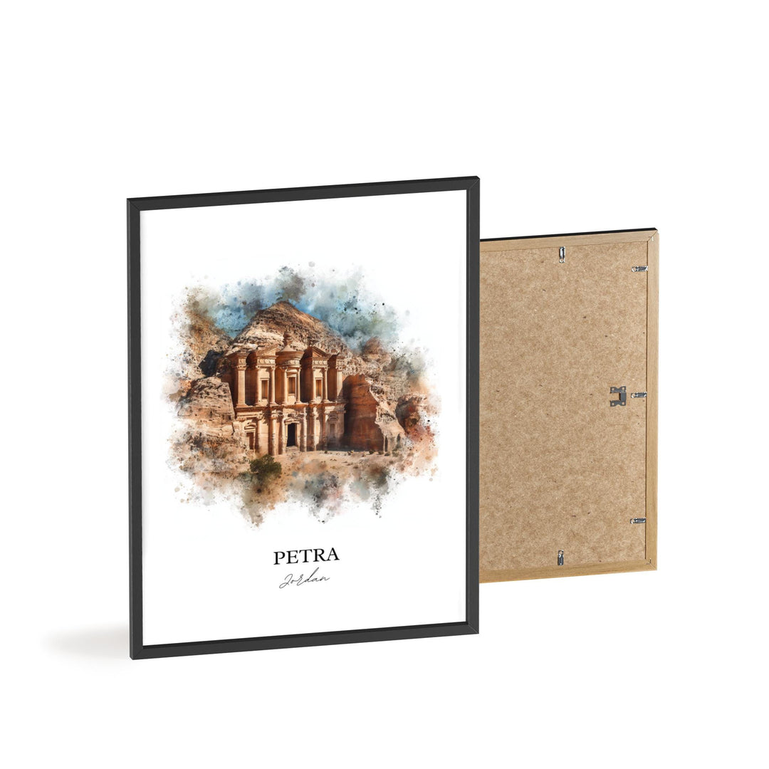Petra, Jordan – Watercolor Art Print