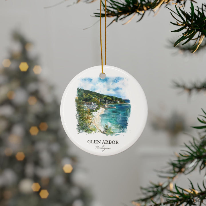 Glen Arbor MI Ornament: Unique Glen Arbor Souvenir, Michigan Xmas Decor, and Authentic Glen Arbor Gift