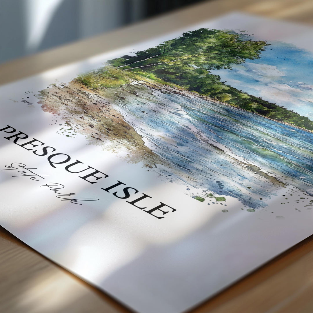 Presque Isle Wall Art, Millcreek PA Print, Lake Erie PA Art, Presque Isle State Park Gift, Travel Print, Travel Poster, Housewarming Gift