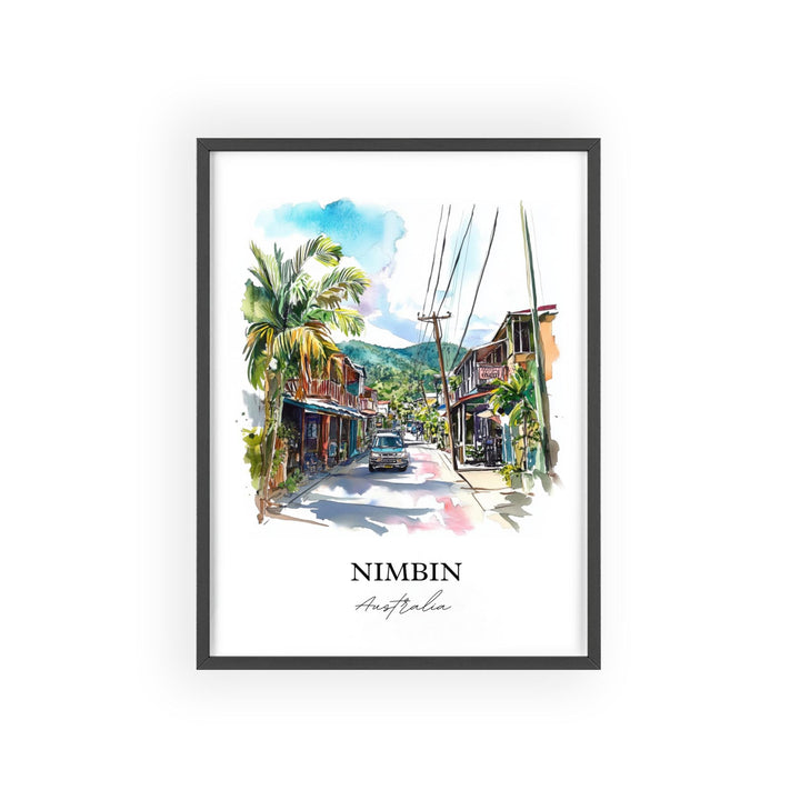 Nimbin Wall Art, Nimbin Australia Print, Nimbin Australia Artwork, New South Wales Gift, Travel Print, Travel Poster, Housewarming Gift