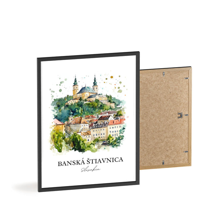 Banska Stiavnica Wall Art, Slovakia Print, Slovakia Watercolor Art, Banska Stiavnica Gift, Travel Print, Travel Poster, Housewarming Gift