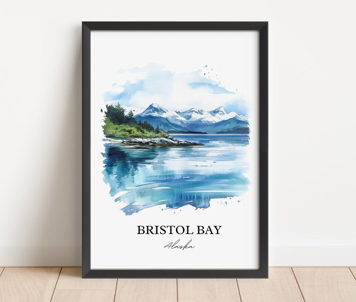 Bristol Bay Wall Art, Bristol Bay Print, Alaska Watercolor Art, Bristol Bay Gift, Travel Print, Travel Poster, Housewarming Gift