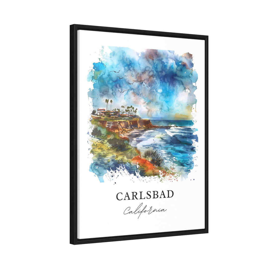 Carlsbad CA Wall Art, Carlsbad Print, San Diego Watercolor, Carlsbad California Gift,