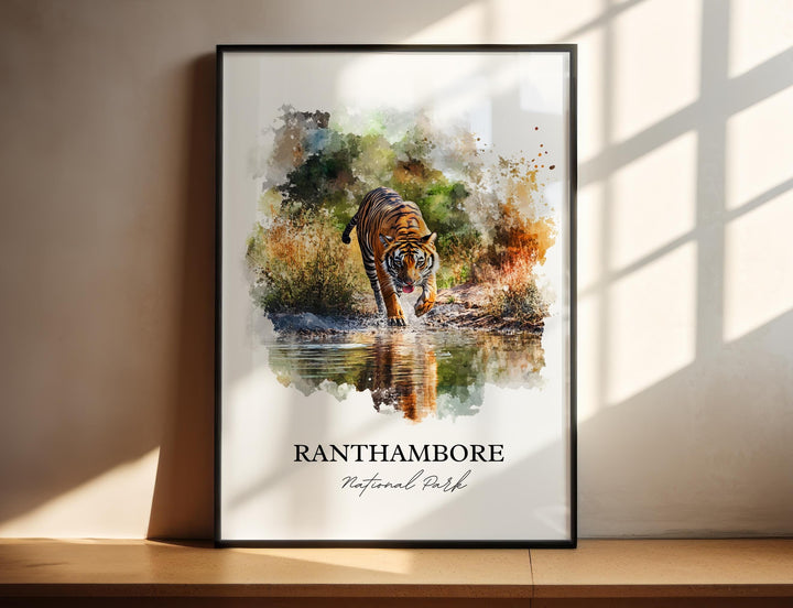 Ranthambore National Park, India – Watercolor Art Print