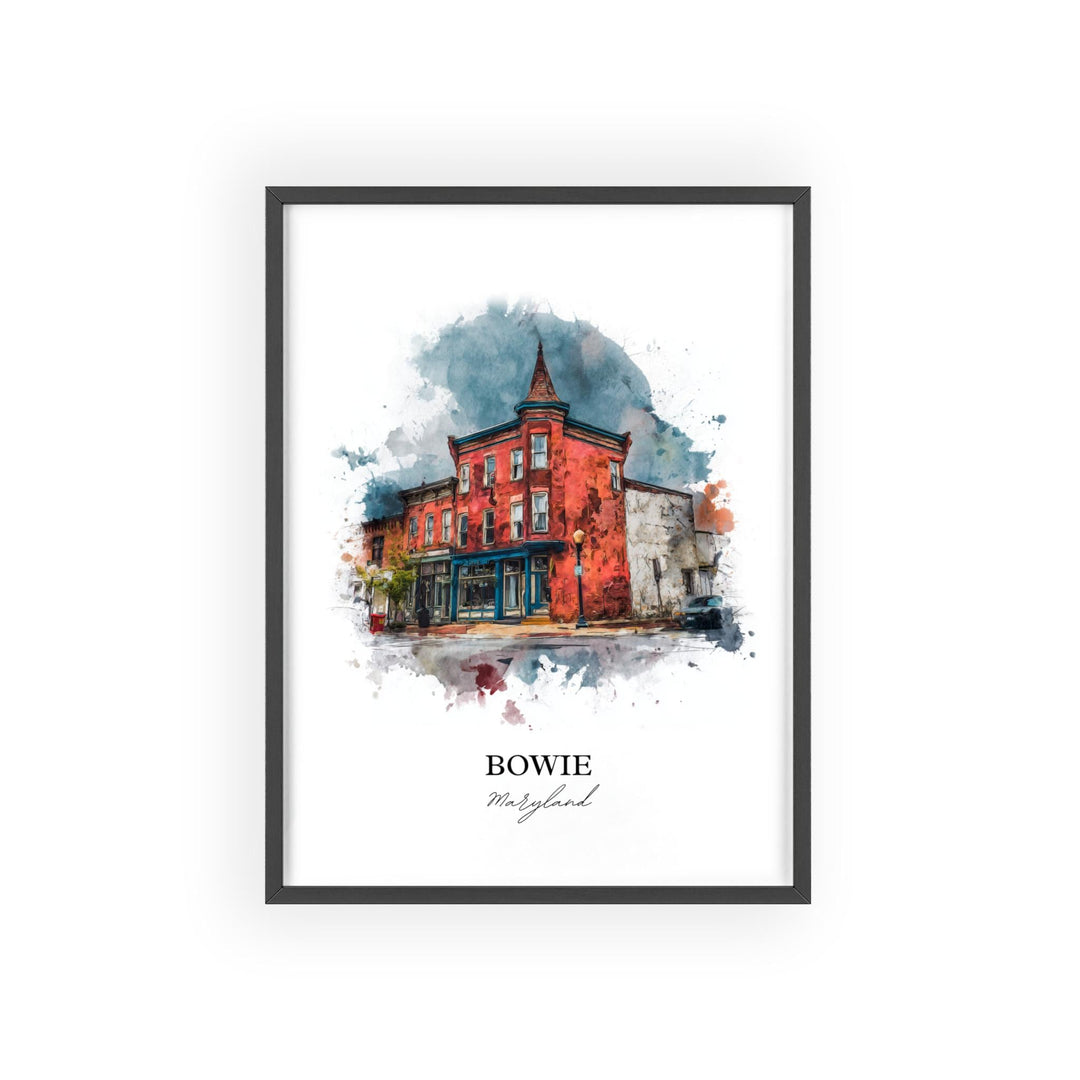 Bowie, Maryland, USA – Watercolor Art Print