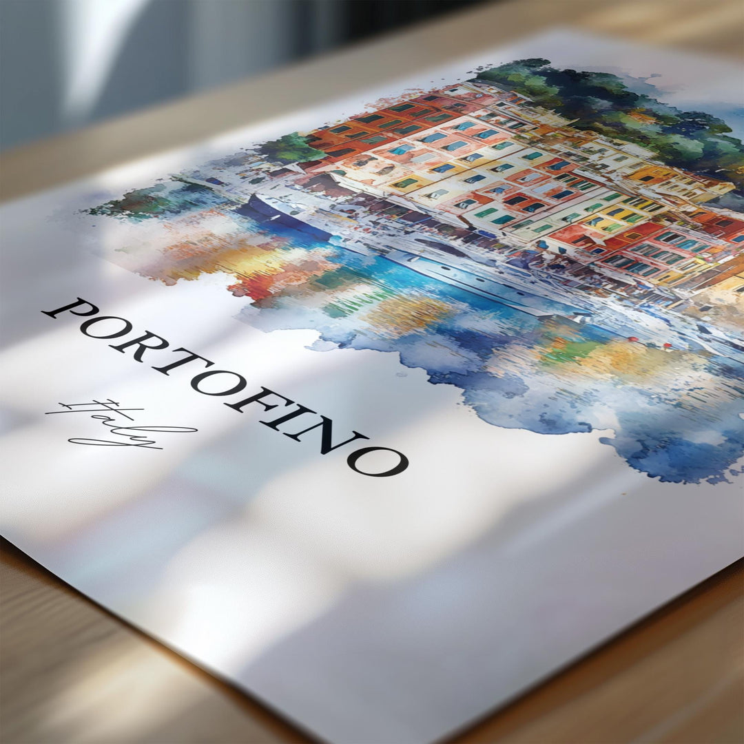 Portofino, Italy – Watercolor Art Print
