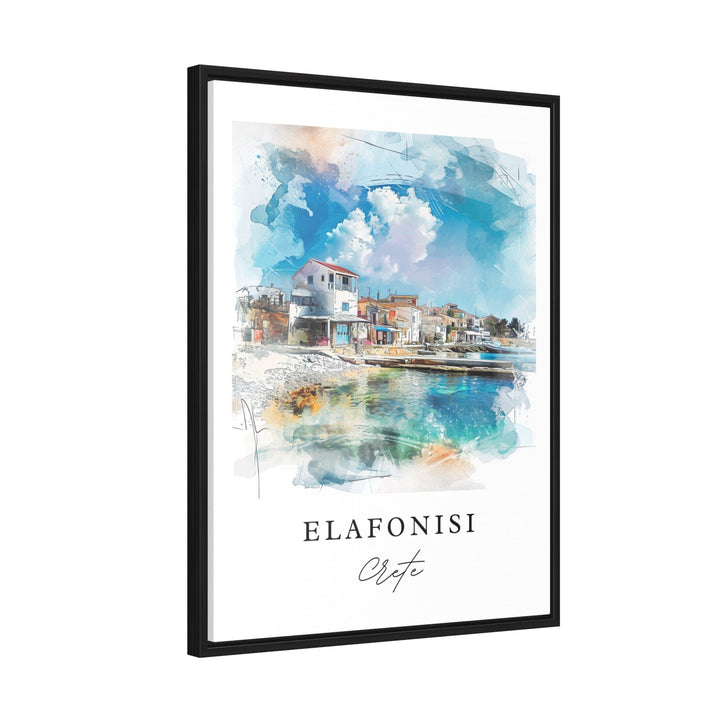 Elafonisi Greece wall art - Crete Greece, Elafonisi print, Elafonisi Wedding gift, Crete Birthday present, Custom Text, Perfect Gift