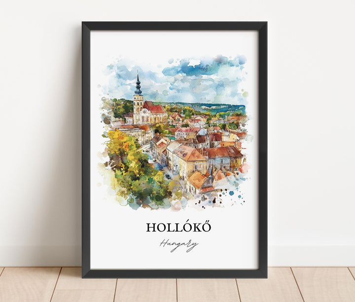 Holloko Hungary Wall Art, Hungary Print, Hungary Watercolor Art, Holloko Gift, Travel Print, Travel Poster, Housewarming Gift