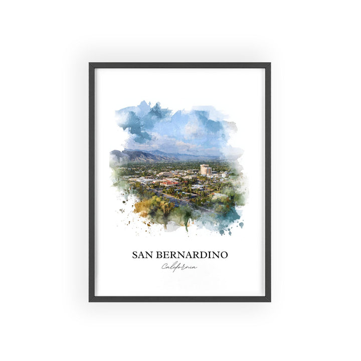 San Bernardino, California – Watercolor Art Print