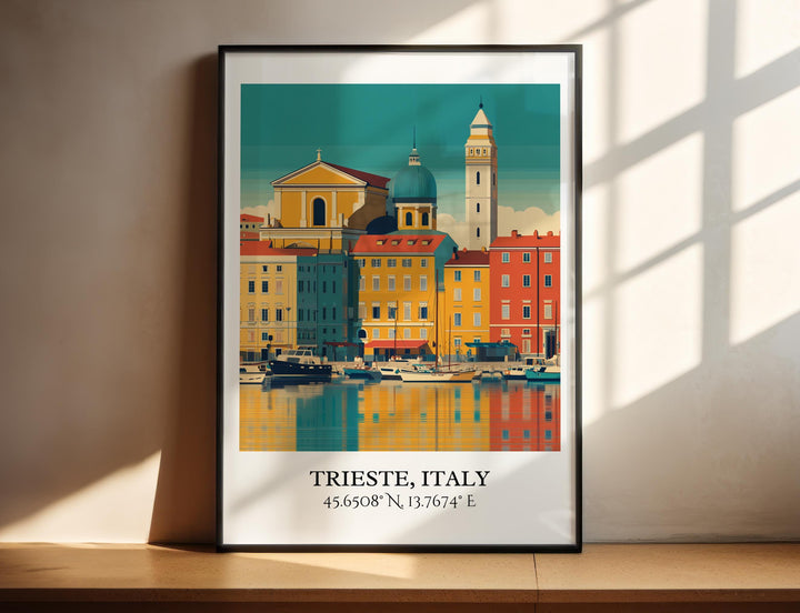 Trieste Italy Art, Trieste Retro Travel Art, Trieste Italy Home Decor, Italy Gift, Italy Travel Art, Travel Prints, Housewarming Gift