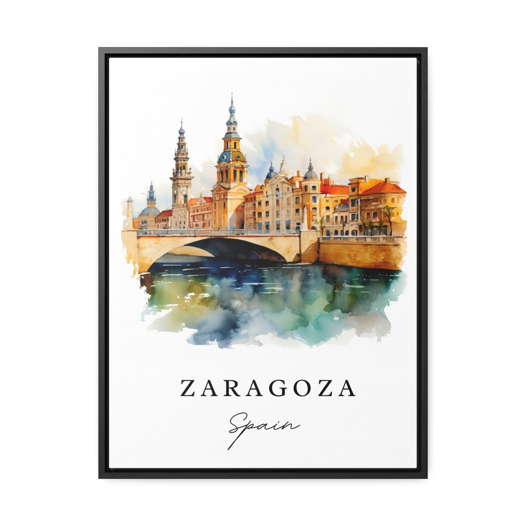 Zaragoza Spain Wall Art, Zaragoza Print, Zaragoza Watercolor Art, Zaragoza Espana Gift,